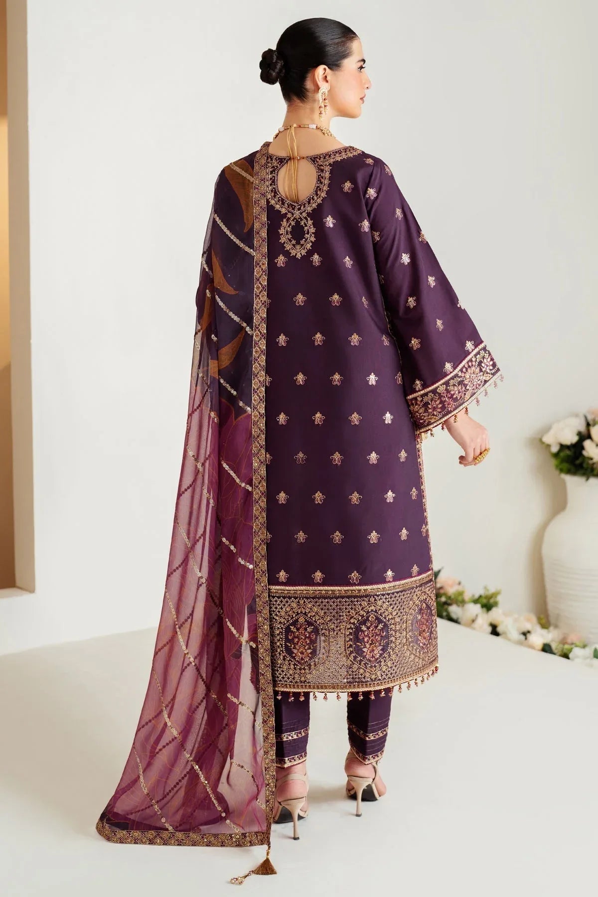 Alizeh | Luxury Raw Silk | AF-RS-05-SCARLET - Rang-e-Khaas