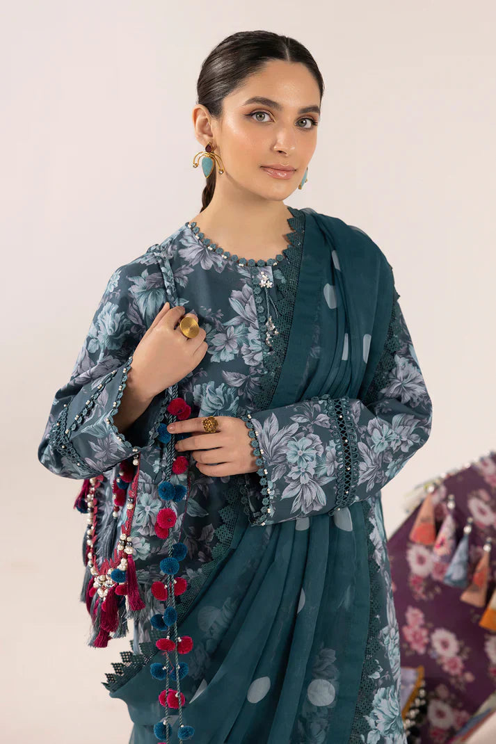 Alizeh | Sheen Lawn Prints 24 | Sea Mist