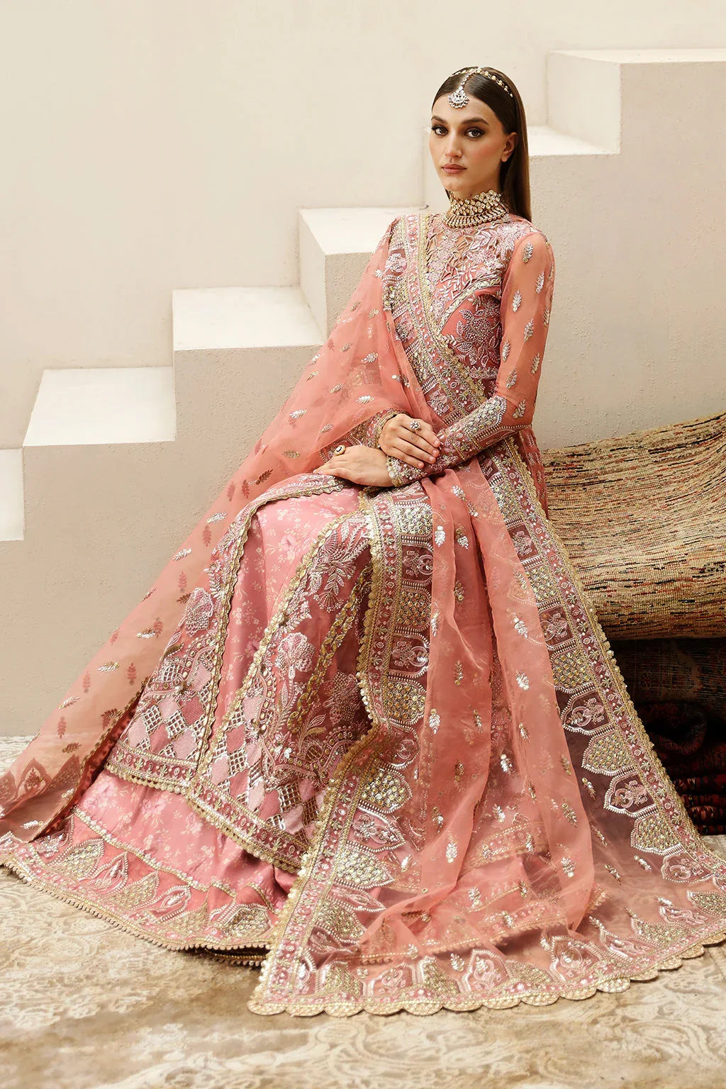 Afrozeh Shehnai Wedding Formal 3Pc Suit AFS-24-05 Shahpara - Rang-e-Khaas