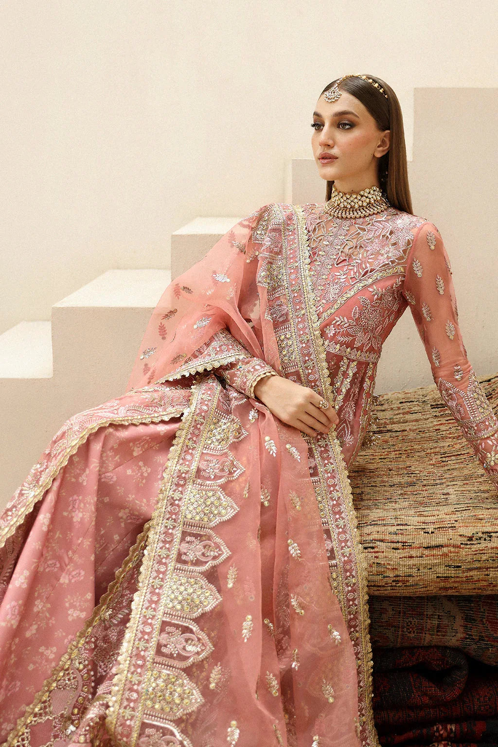 Afrozeh Shehnai Wedding Formal 3Pc Suit AFS-24-05 Shahpara - Rang-e-Khaas