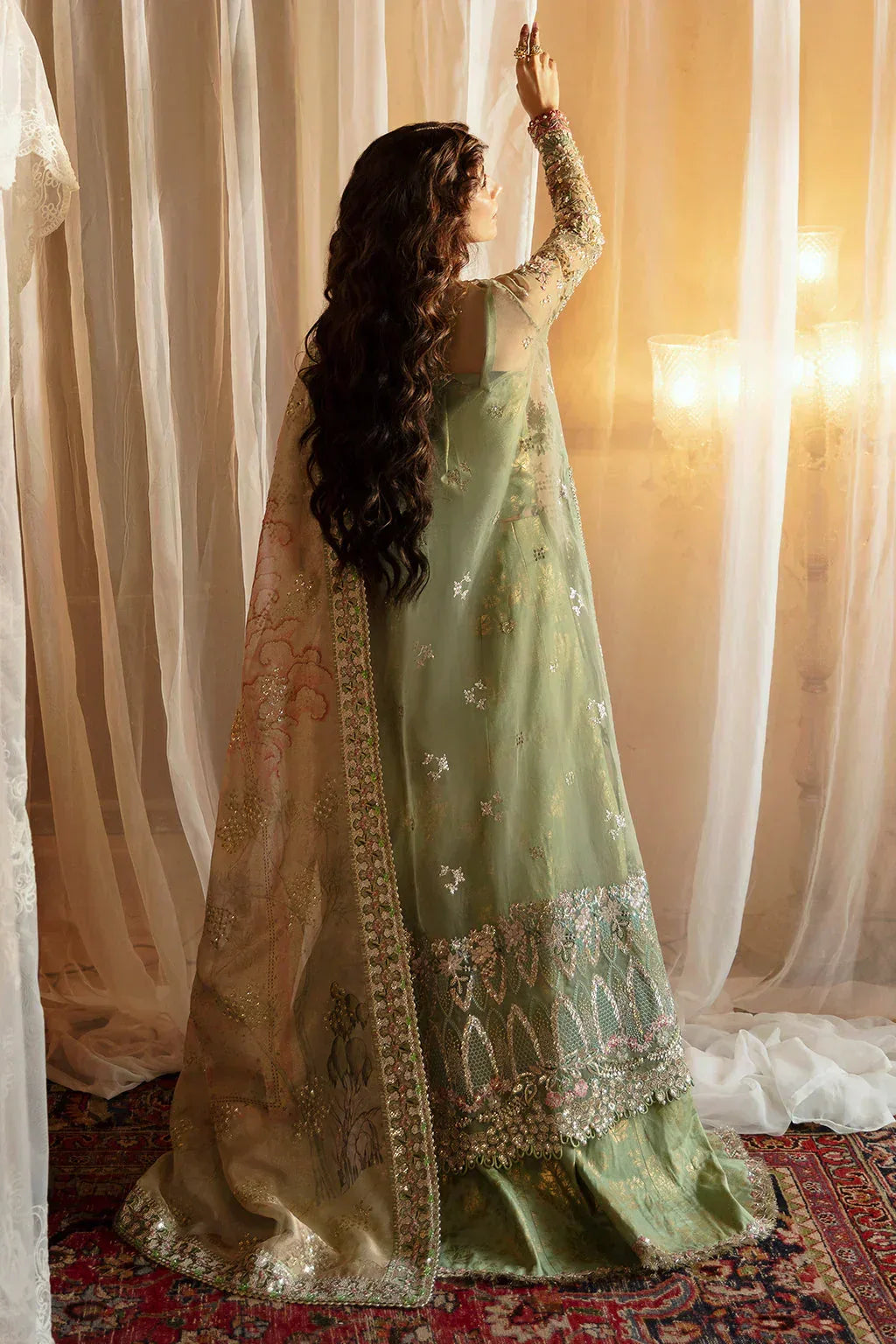 Hayat by Afrozeh Embroidered Organza 3Pc Suit AFH-24-03 SHREYA - Rang-e-Khaas