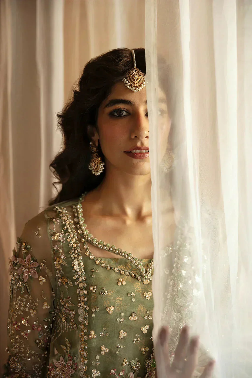 Hayat by Afrozeh Embroidered Organza 3Pc Suit AFH-24-03 SHREYA - Rang-e-Khaas