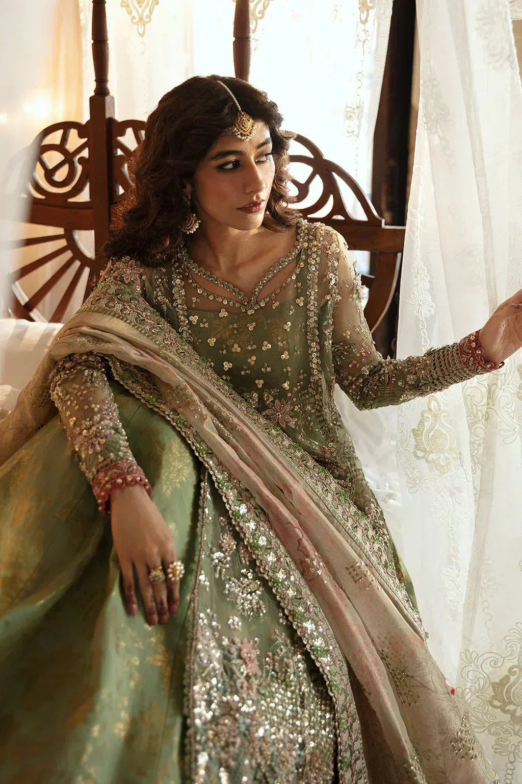 Hayat by Afrozeh Embroidered Organza 3Pc Suit AFH-24-03 SHREYA - Rang-e-Khaas