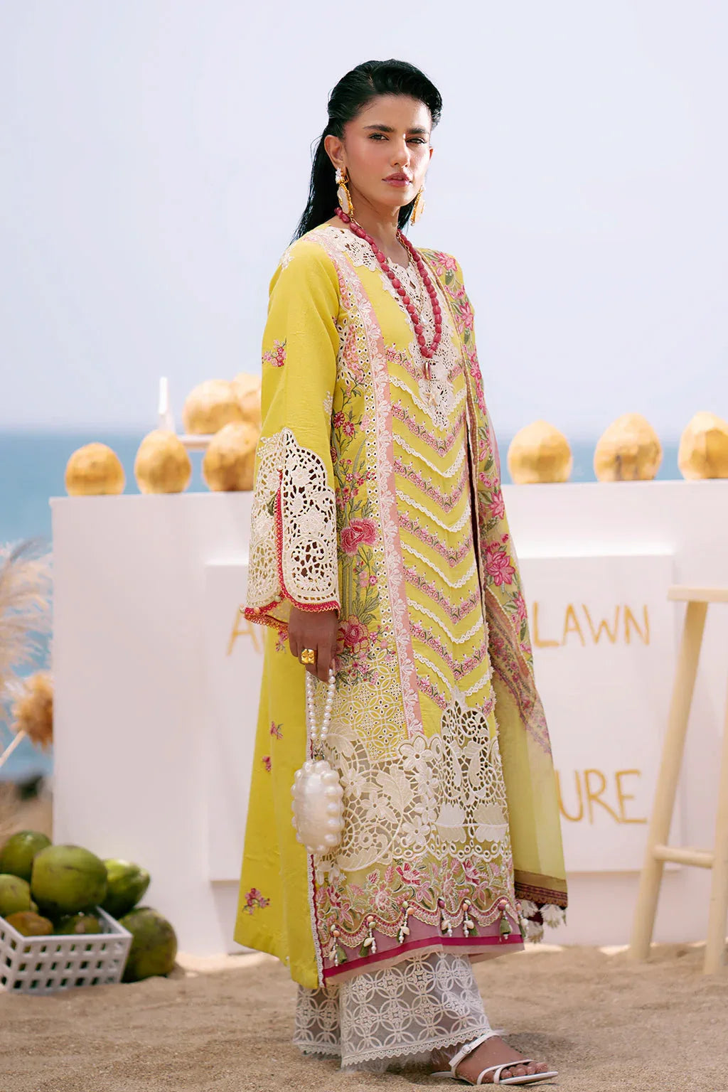 AJR Couture | Dastan Luxury Lawn 25 | Sunset - Rang-e-Khaas
