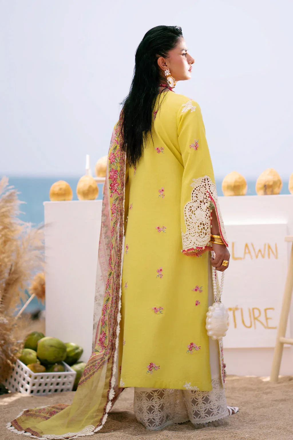 AJR Couture | Dastan Luxury Lawn 25 | Sunset - Rang-e-Khaas