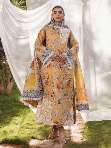Tahra by Zainab Chottani Embroidered Lawn 3Pc Suit D-02A BEEHA - Rang-e-Khaas