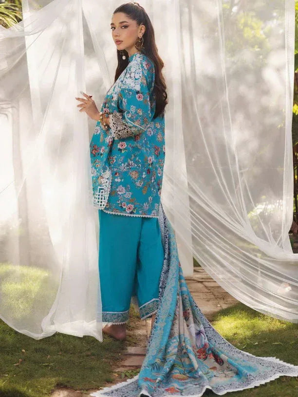 Tahra by Zainab Chottani Embroidered Lawn 3Pc Suit D-02B BEEHA - Rang-e-Khaas