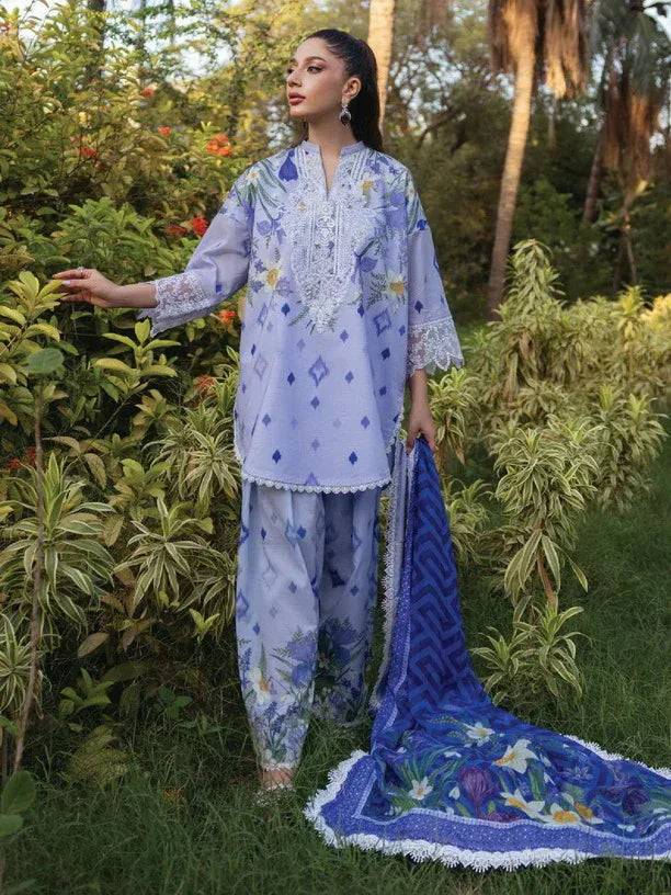 Tahra by Zainab Chottani Embroidered Lawn 3Pc Suit D-06A RAHA - Rang-e-Khaas