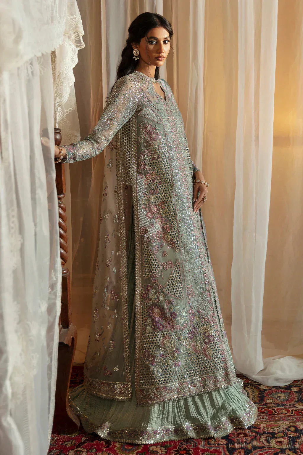 Hayat by Afrozeh Embroidered Organza 3Pc Suit AFH-24-10 TARA - Rang-e-Khaas