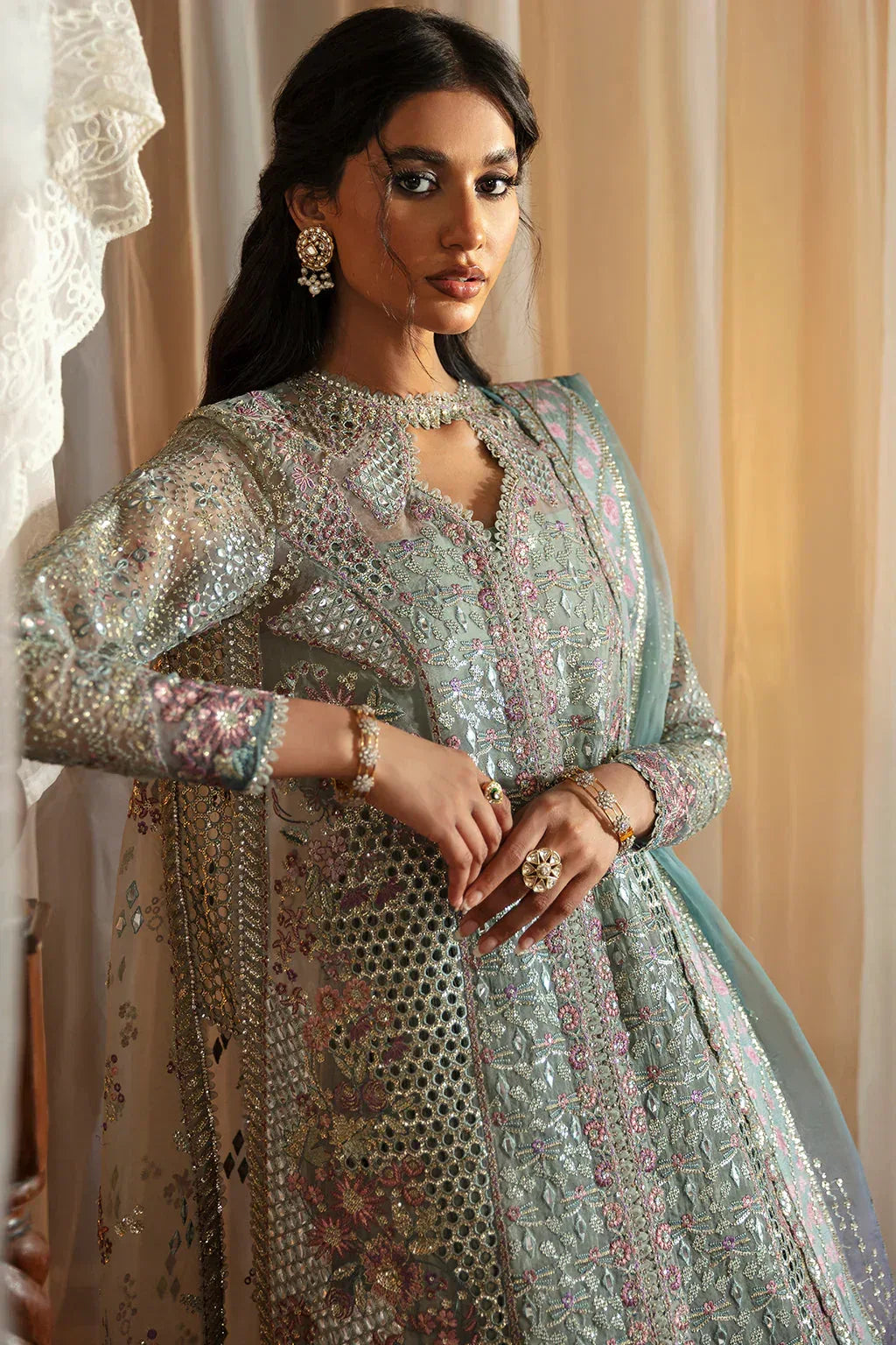 Hayat by Afrozeh Embroidered Organza 3Pc Suit AFH-24-10 TARA - Rang-e-Khaas