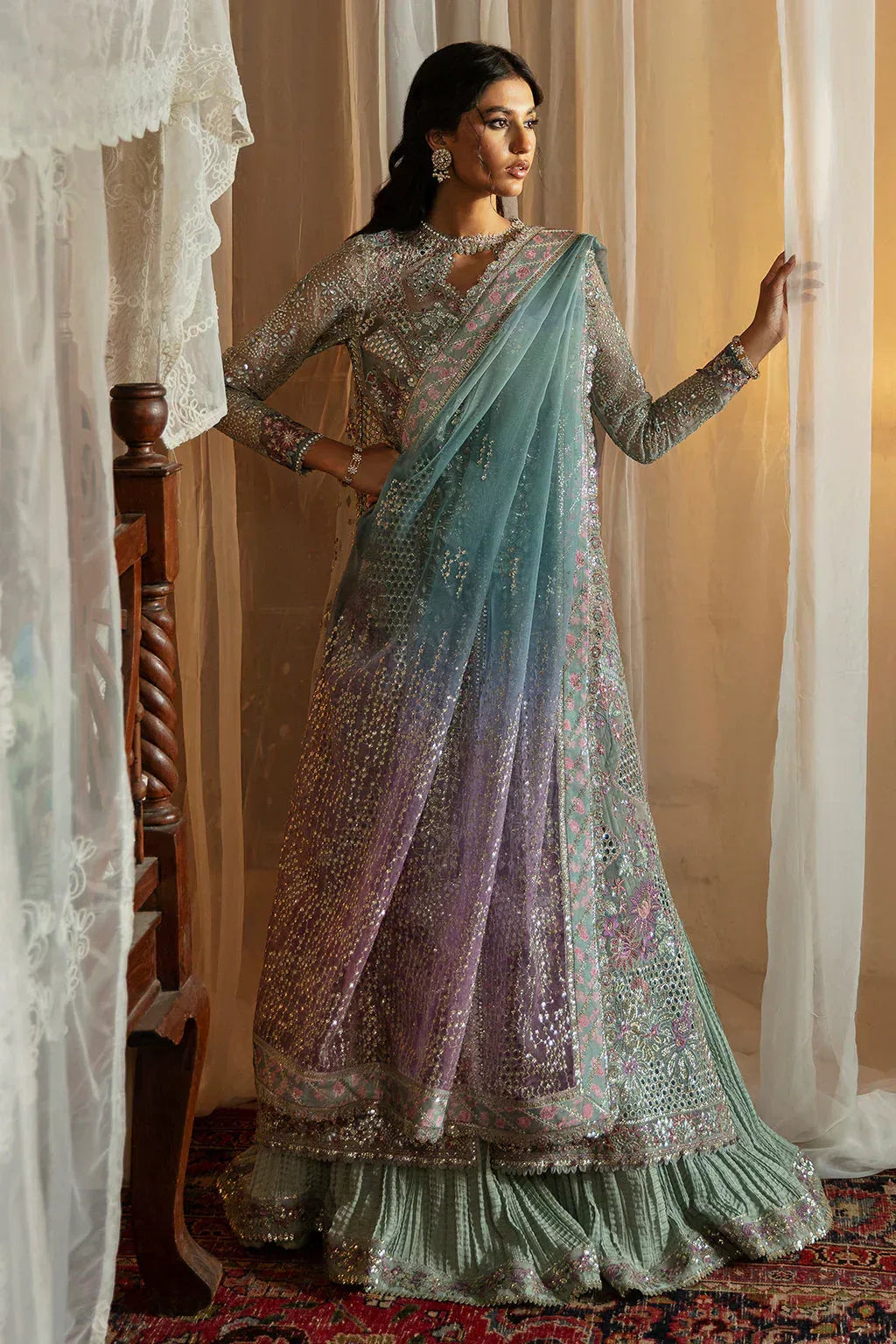Hayat by Afrozeh Embroidered Organza 3Pc Suit AFH-24-10 TARA - Rang-e-Khaas