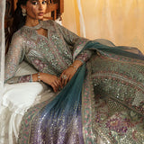 Hayat by Afrozeh Embroidered Organza 3Pc Suit AFH-24-10 TARA