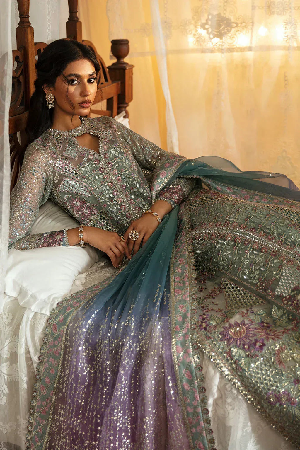 Hayat by Afrozeh Embroidered Organza 3Pc Suit AFH-24-10 TARA - Rang-e-Khaas