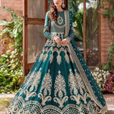Akbar Aslam Mastani Embroidered Raw Silk 3Pc Suit - JAHANARA