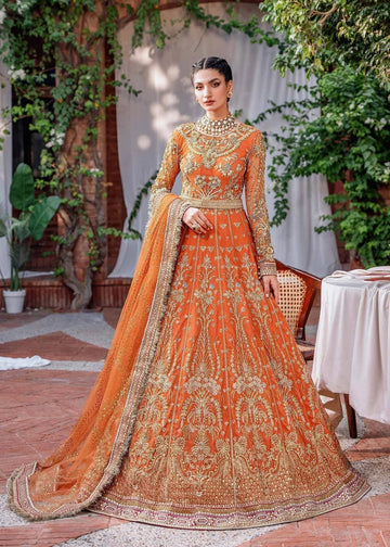 Akbar Aslam Mastani Embroidered Net 3Pc Suit - MAHJABEEN - Rang-e-Khaas