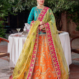 Akbar Aslam Mastani Embroidered Raw Silk 3Pc Suit - MAAHRU