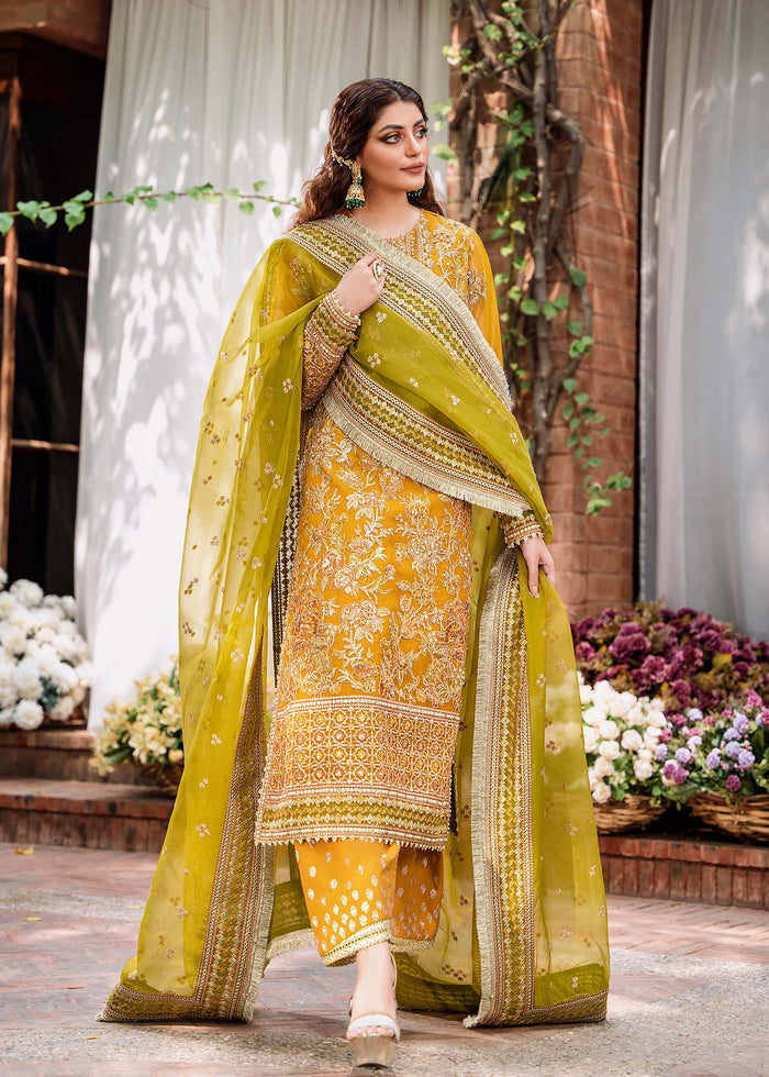Akbar Aslam Mastani Unstitched Embroidered Organza 3Pc Suit - ROHI