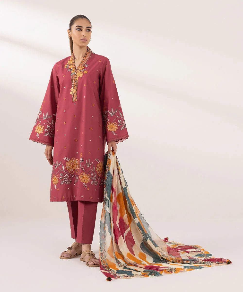 Sapphire | Intermix 2024 | Cambric Suit S-10 - Rang-e-Khaas