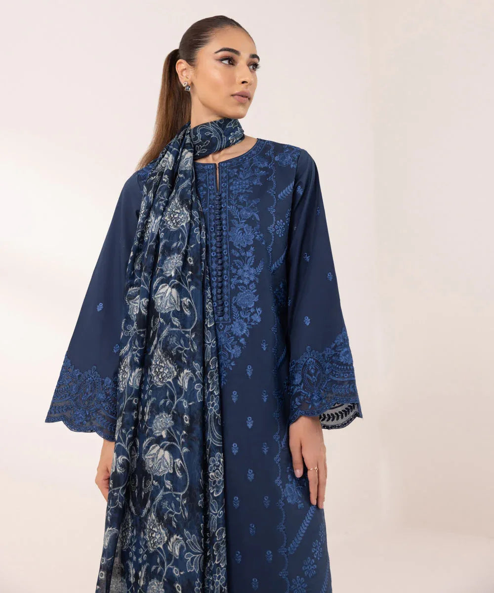 Sapphire | Intermix 2024 | Cambric Suit S-17 - Rang-e-Khaas