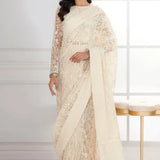 Baroque Chantelle Embroidered Luxury Net Saree D-287