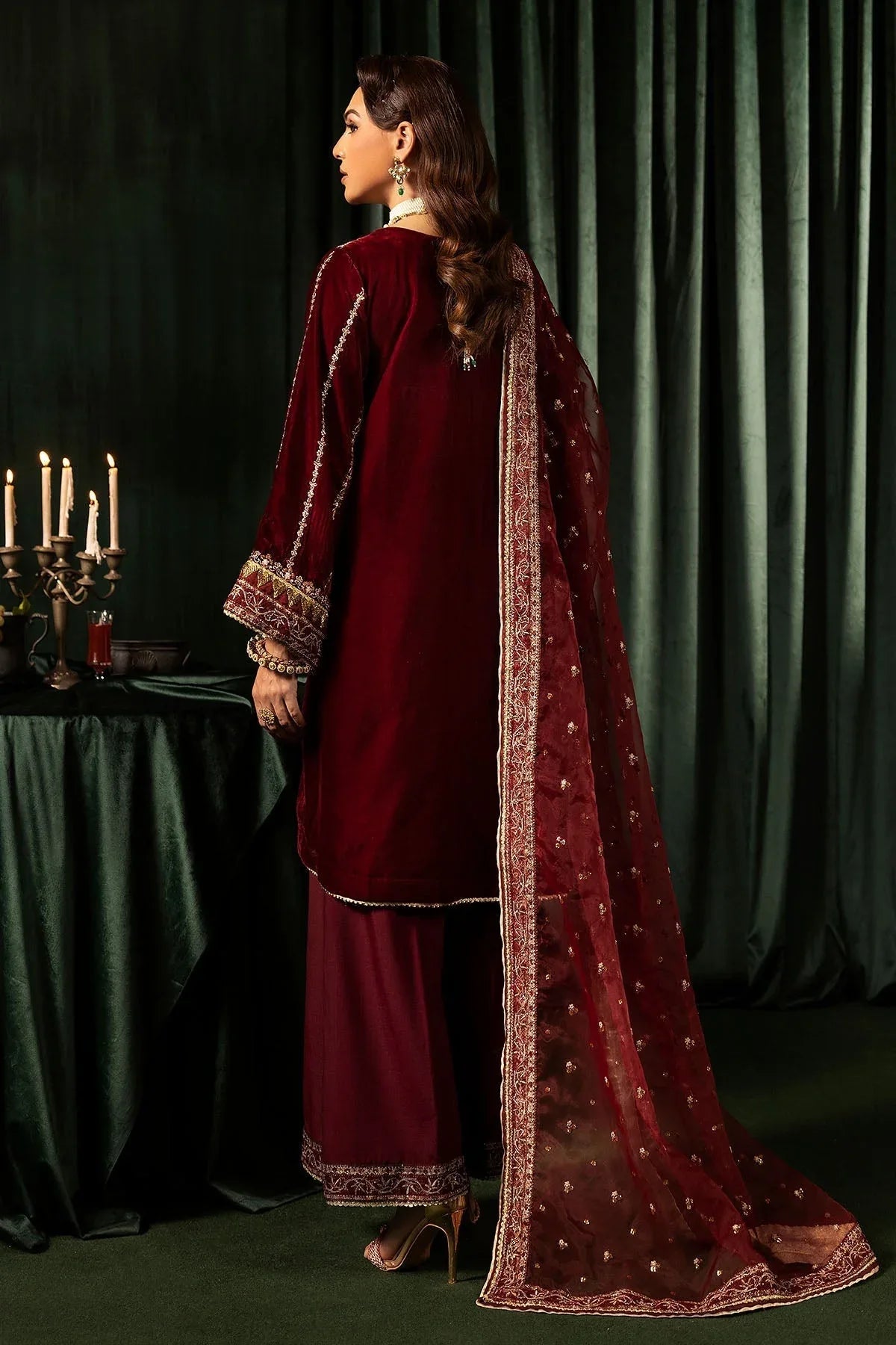 Motifz | Velvet Formals | 5099-SANDAL - Rang-e-Khaas