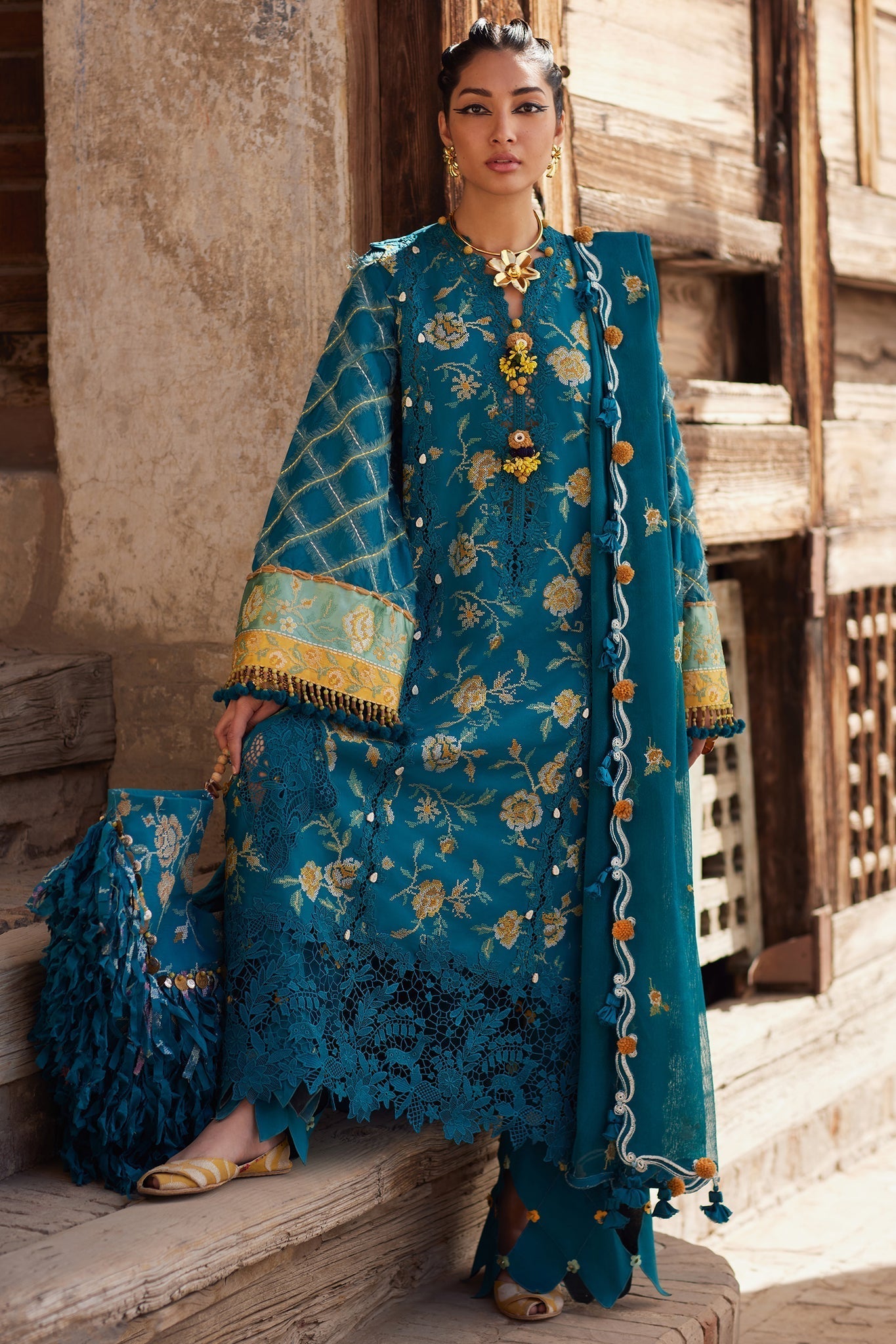 Elan | Luxury Lawn 25 | OPHELIA (EL25-10 A) - Rang-e-Khaas