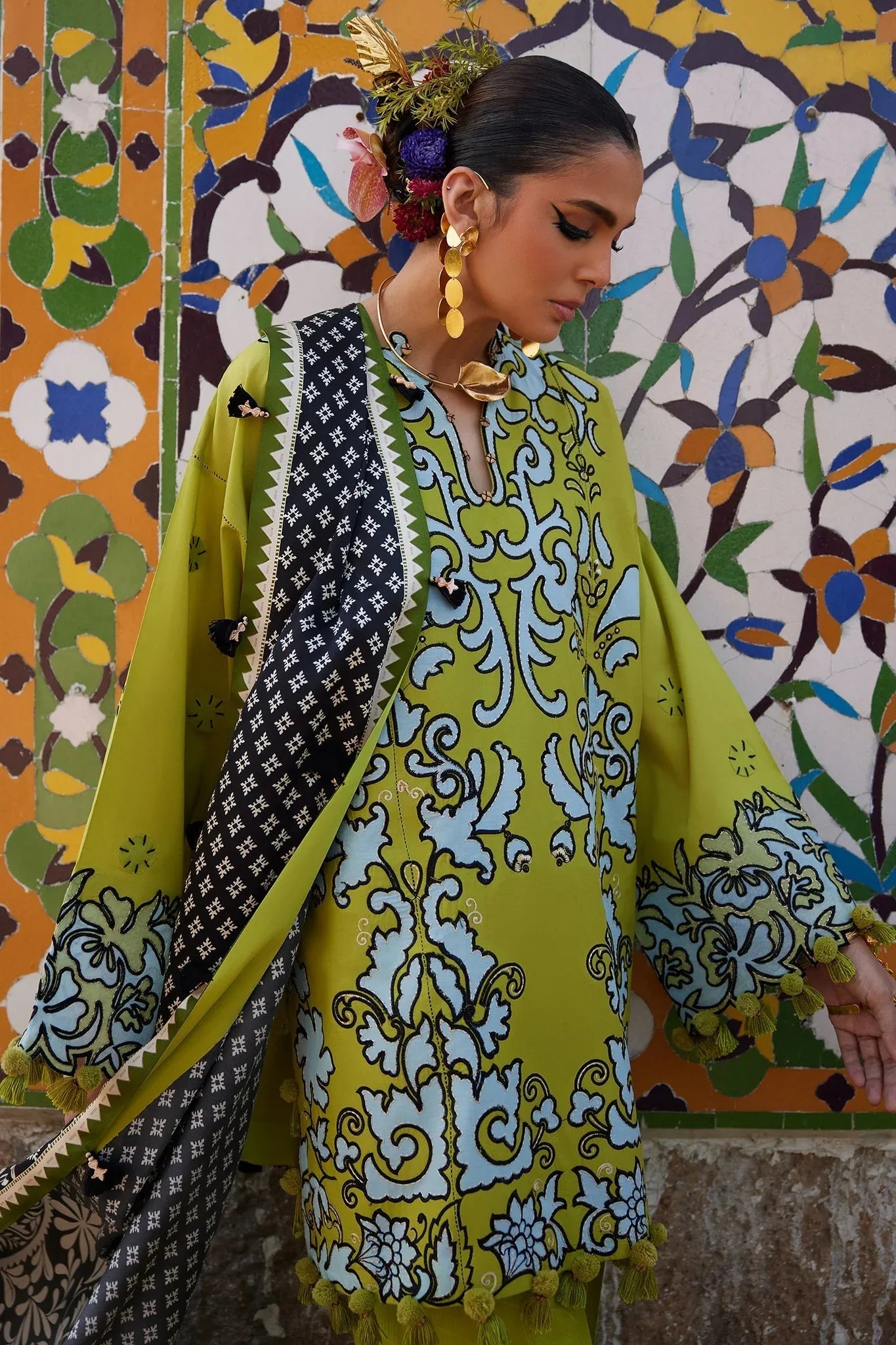 Elan | Luxury Lawn 25 | SOLENE (EL25-03 A) - Rang-e-Khaas