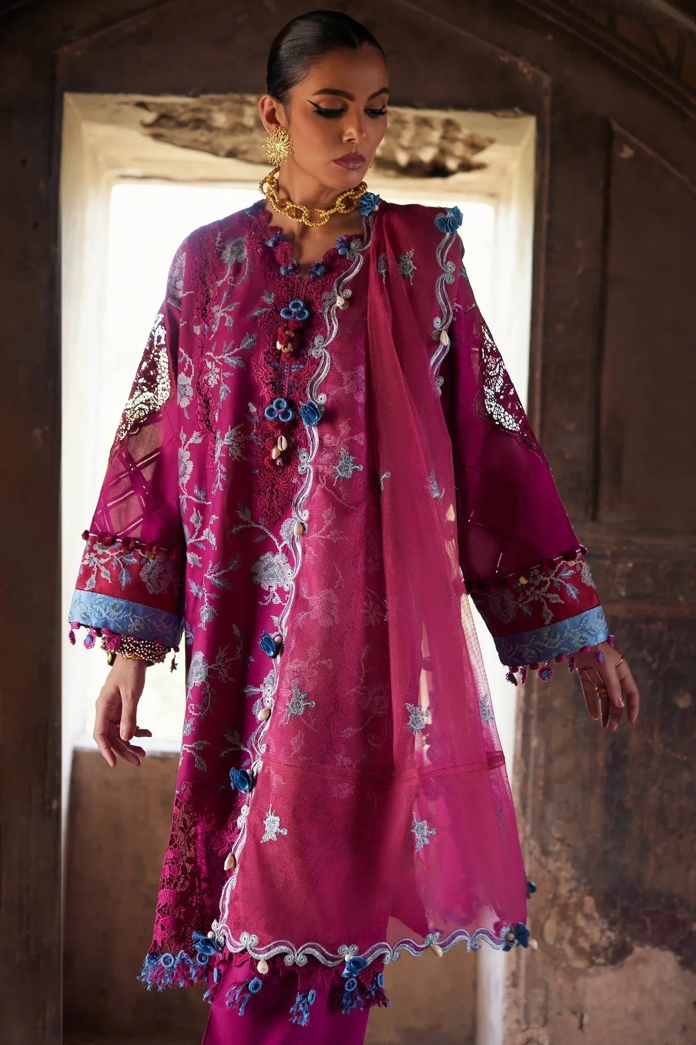 Elan | Luxury Lawn 25 | OPHELIA (EL25-10 B) - Rang-e-Khaas
