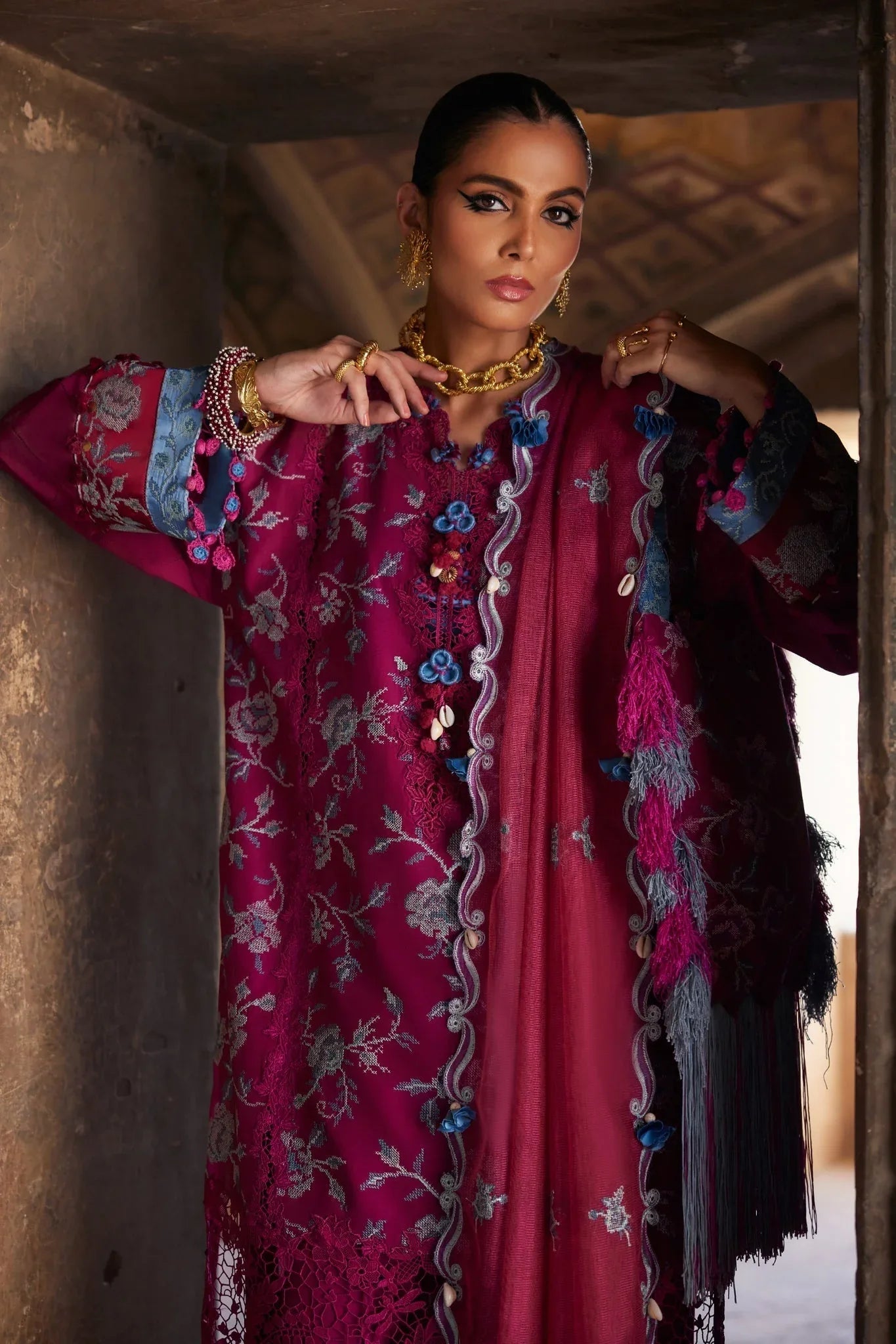 Elan | Luxury Lawn 25 | OPHELIA (EL25-10 B) - Rang-e-Khaas