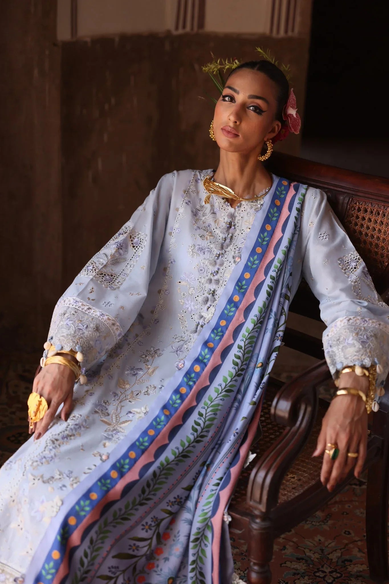 Elan | Luxury Lawn 25 | SERENE (EL25-01 B) - Rang-e-Khaas