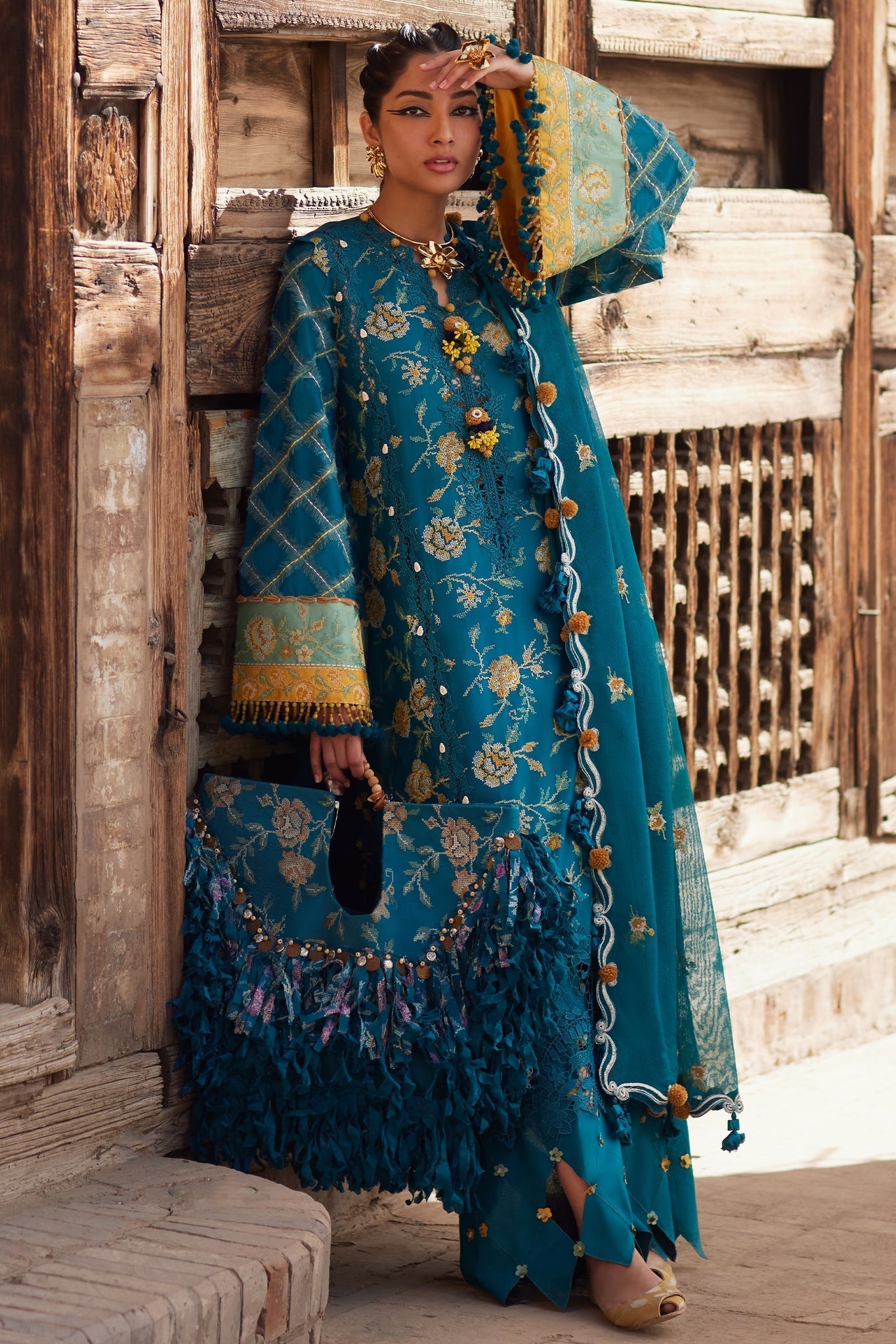 Elan | Luxury Lawn 25 | OPHELIA (EL25-10 A) - Rang-e-Khaas