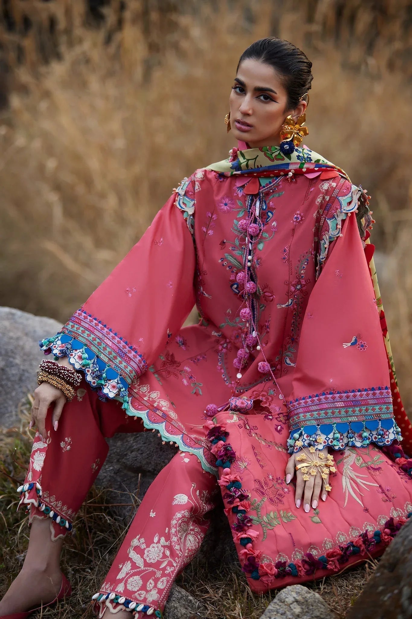 Elan | Luxury Lawn 25 | AURIELLE (EL25-06 B) - Rang-e-Khaas