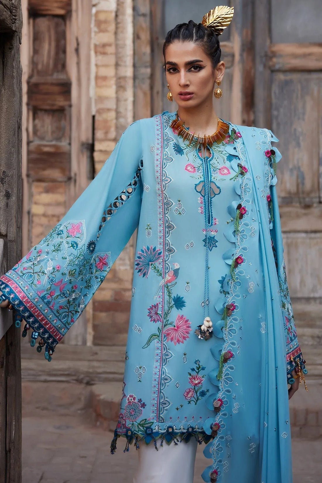 Elan | Luxury Lawn 25 | ISLA BLEU (EL25-11 A) - Rang-e-Khaas