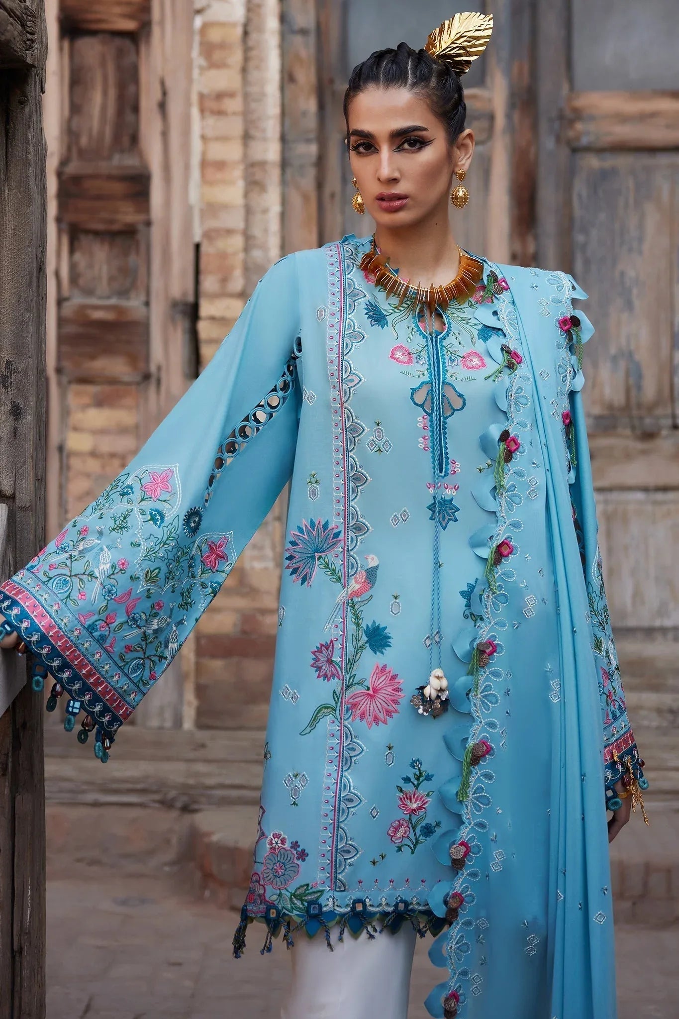 Elan | Luxury Lawn 25 | ISLA BLEU (EL25-11 A) - Rang-e-Khaas