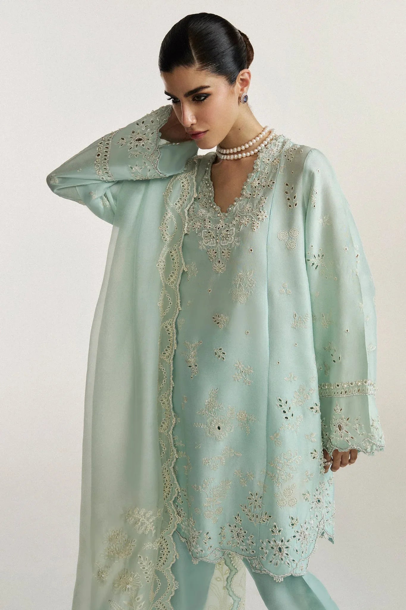 Elan I Vital Ornee I BLEU SÉRÉNITÉ (EV-21359) - Rang-e-Khaas