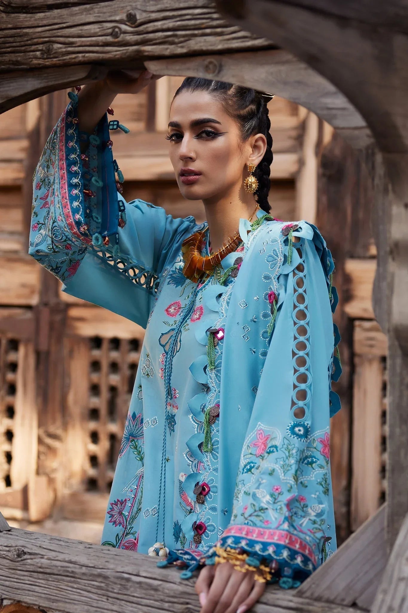 Elan | Luxury Lawn 25 | ISLA BLEU (EL25-11 A) - Rang-e-Khaas