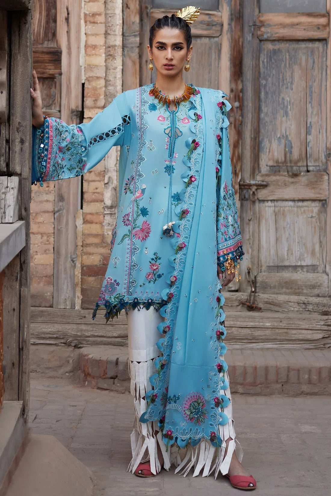 Elan | Luxury Lawn 25 | ISLA BLEU (EL25-11 A) - Rang-e-Khaas