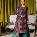 Alizeh Fashion Luxury Embroidered Chiffon 3Pc Suit AF-CH-2173-Nagar B Magenta