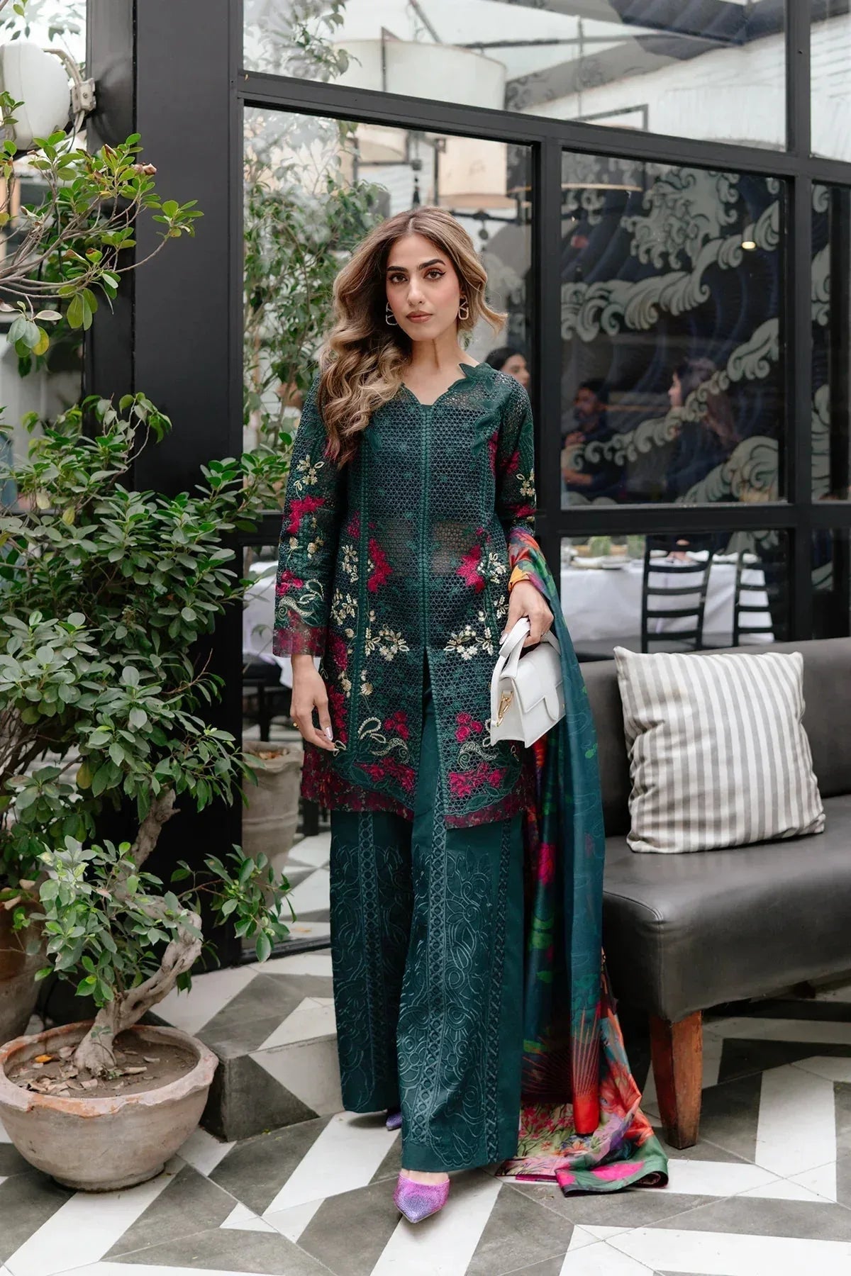 Afrozeh | Luxury Embroidered & Printed Lawn | Vermora - Rang-e-Khaas