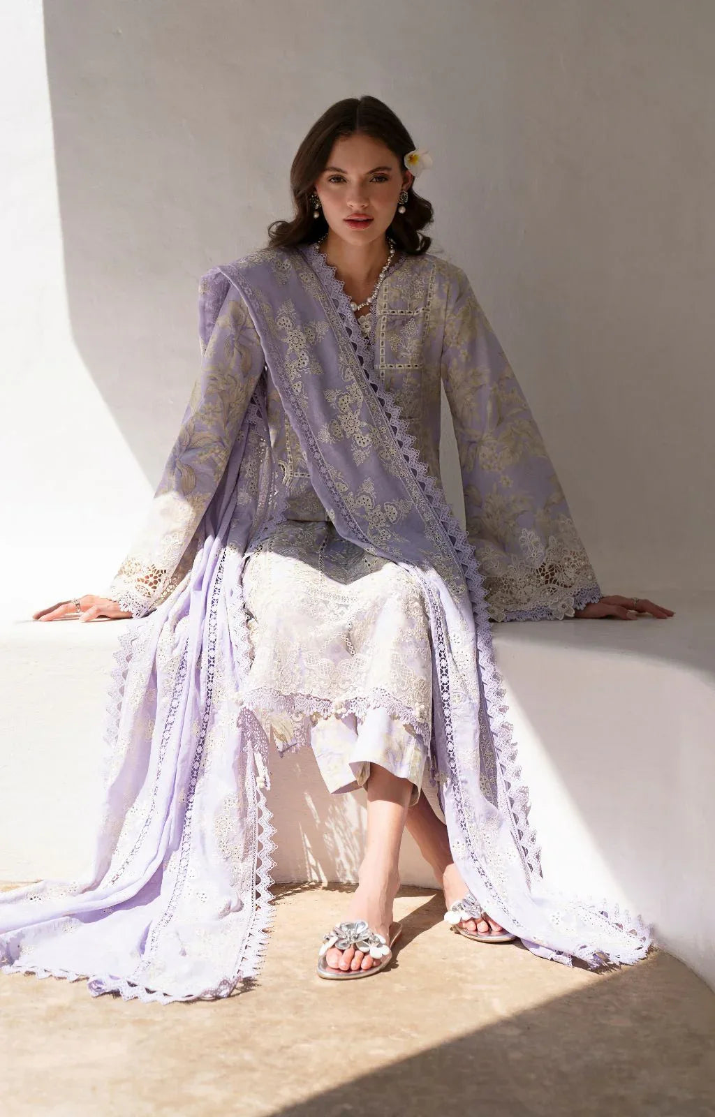 AJR Couture | Printakari Lawn 25 | Vista - Rang-e-Khaas