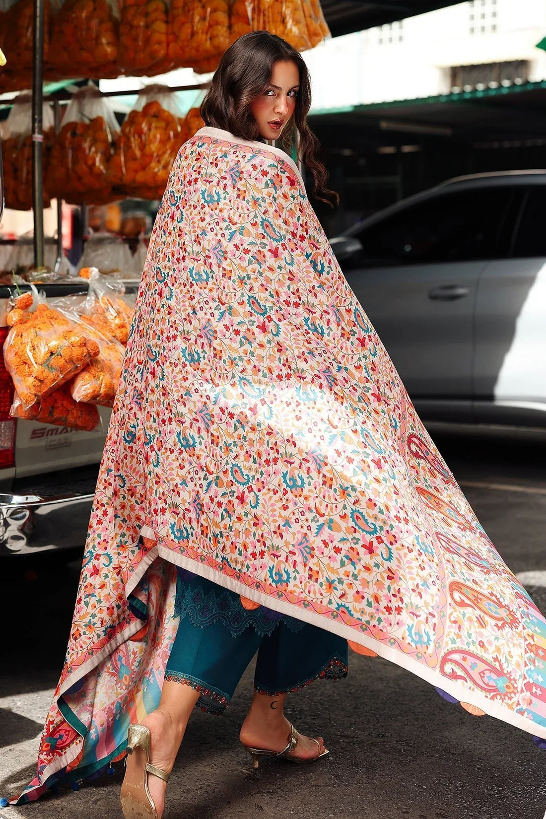 Charizma | Poshima Winters 25 | 3-pc Unstitched Wool Shawl Collection PSW5-06 - Rang-e-Khaas