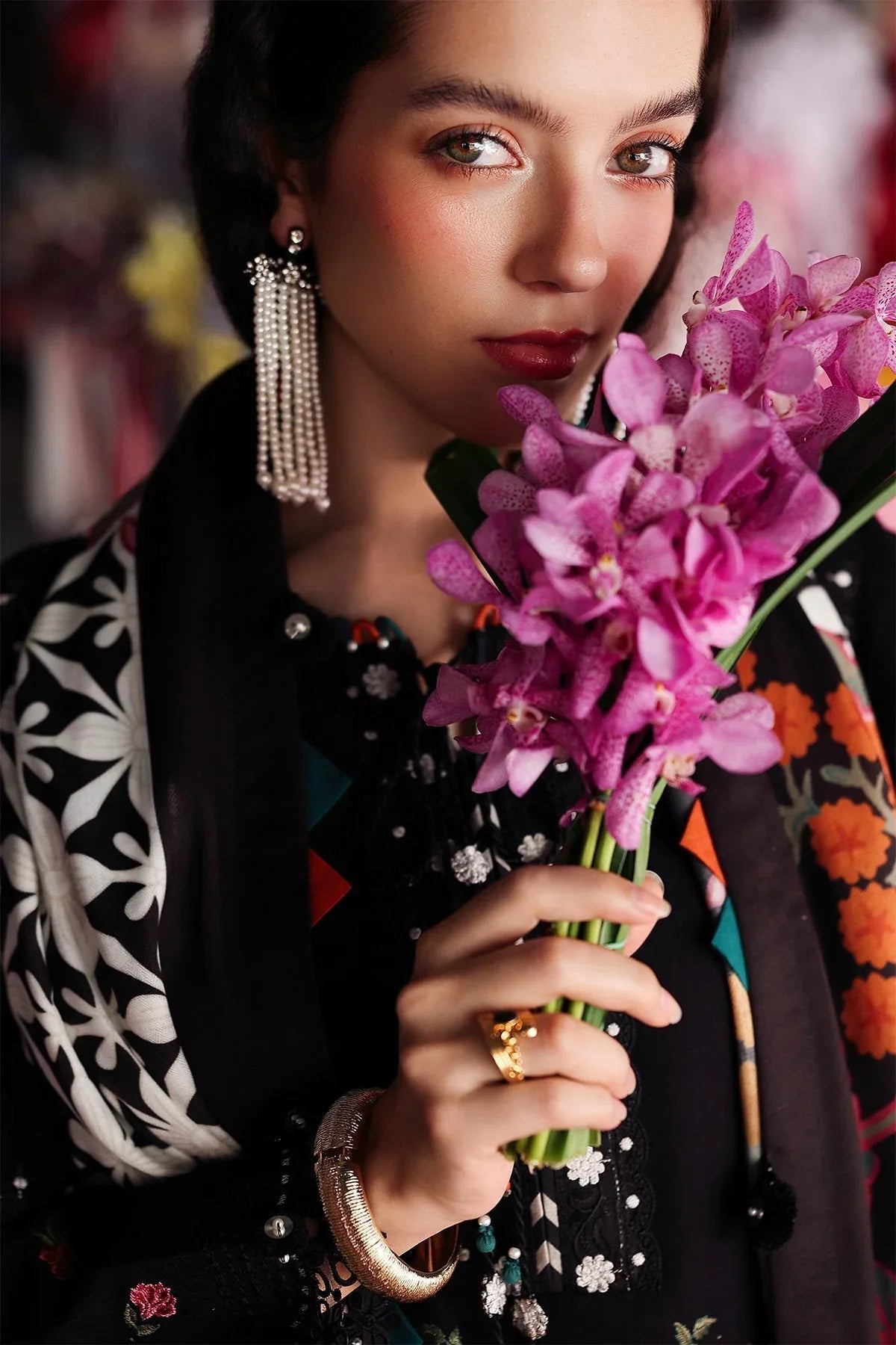 Charizma | Poshima Winters 25 | 3-pc Unstitched Wool Shawl Collection PSW5-07 - Rang-e-Khaas