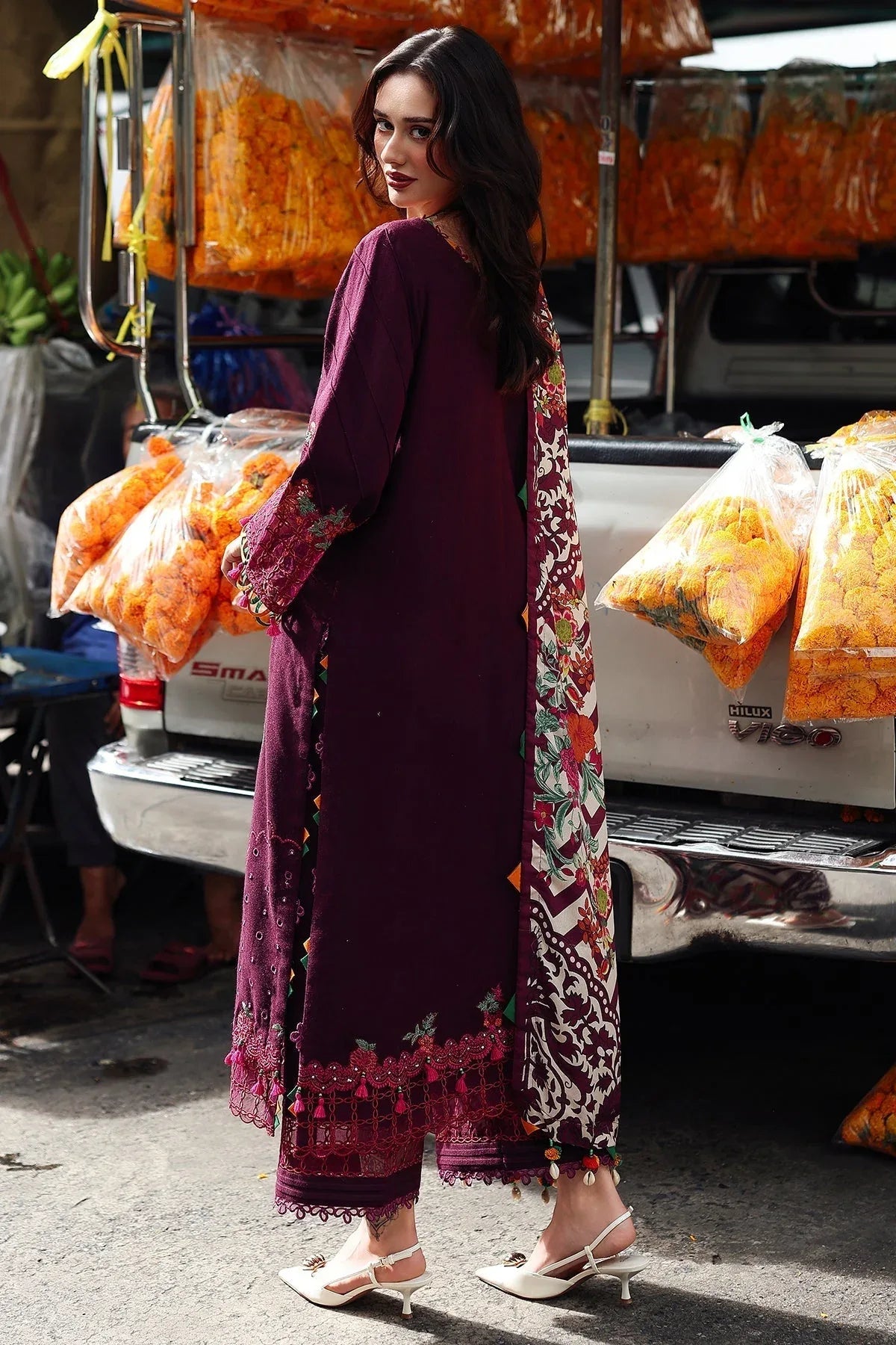 Charizma | Poshima Winters 25 | 3-pc Unstitched Wool Shawl Collection PSW5-02 - Rang-e-Khaas
