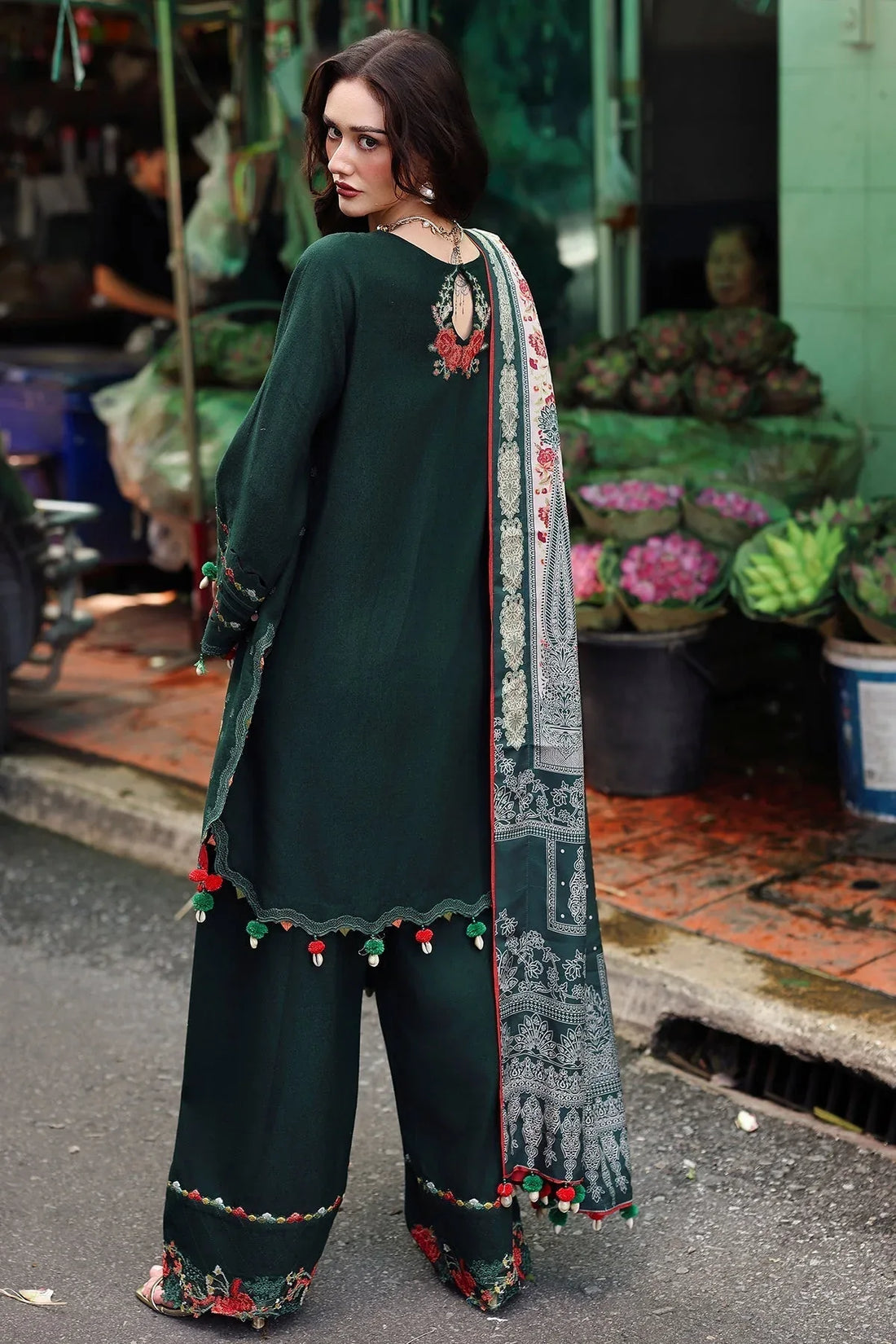 Charizma | Poshima Winters 25 |3-pc Unstitched Wool Shawl Collection PSW5-04 - Rang-e-Khaas