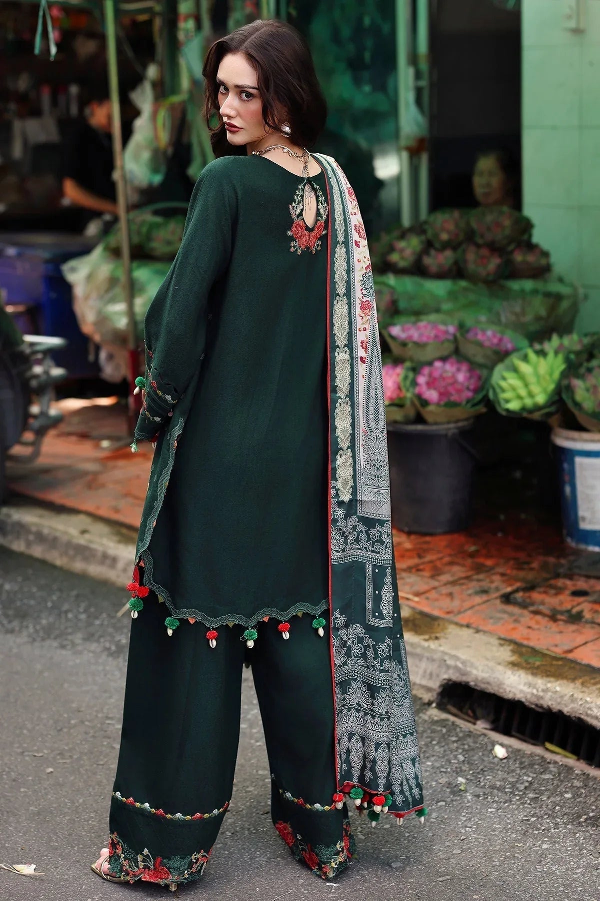Charizma | Poshima Winters 25 |3-pc Unstitched Wool Shawl Collection PSW5-04 - Rang-e-Khaas