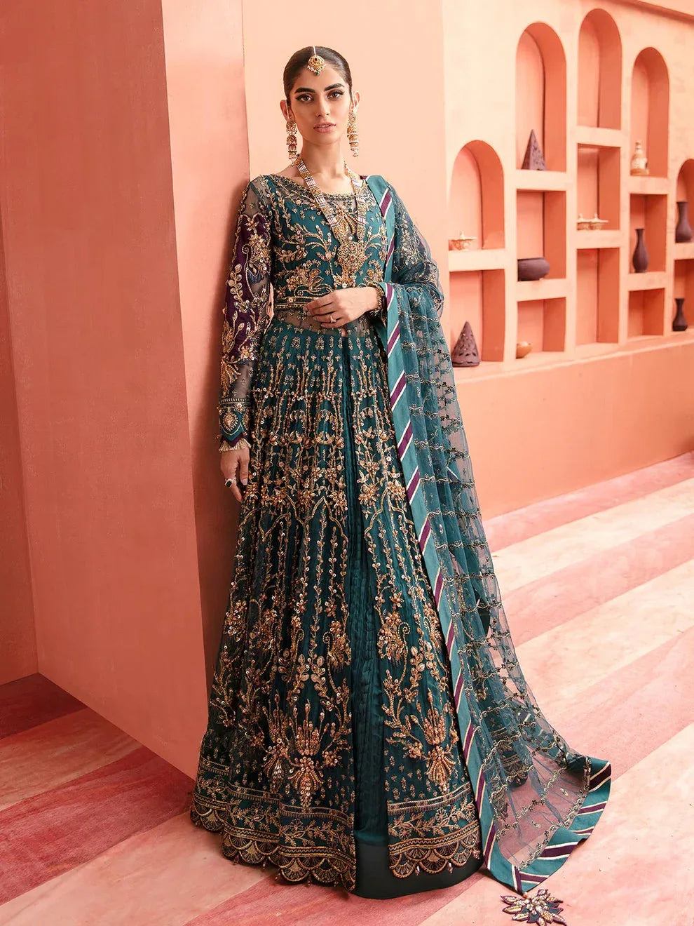 Gulaal | Wedding Formals | AYZEL GL-WS-22V1-27 (PISHWAS AND LEHNGA) - Rang-e-Khaas