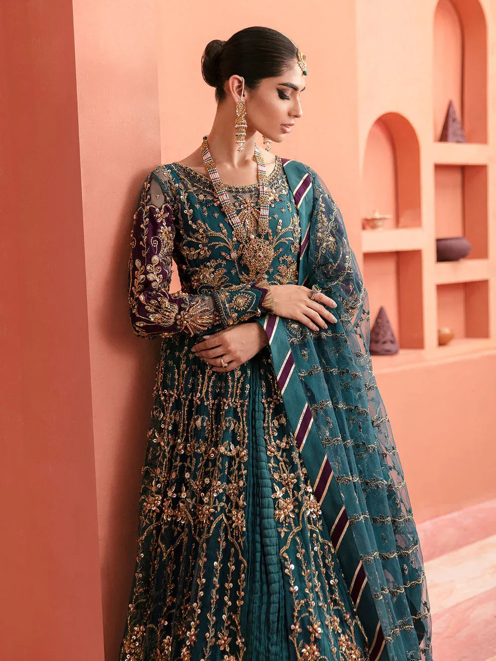 Gulaal | Wedding Formals | AYZEL GL-WS-22V1-27 (PISHWAS AND LEHNGA) - Rang-e-Khaas