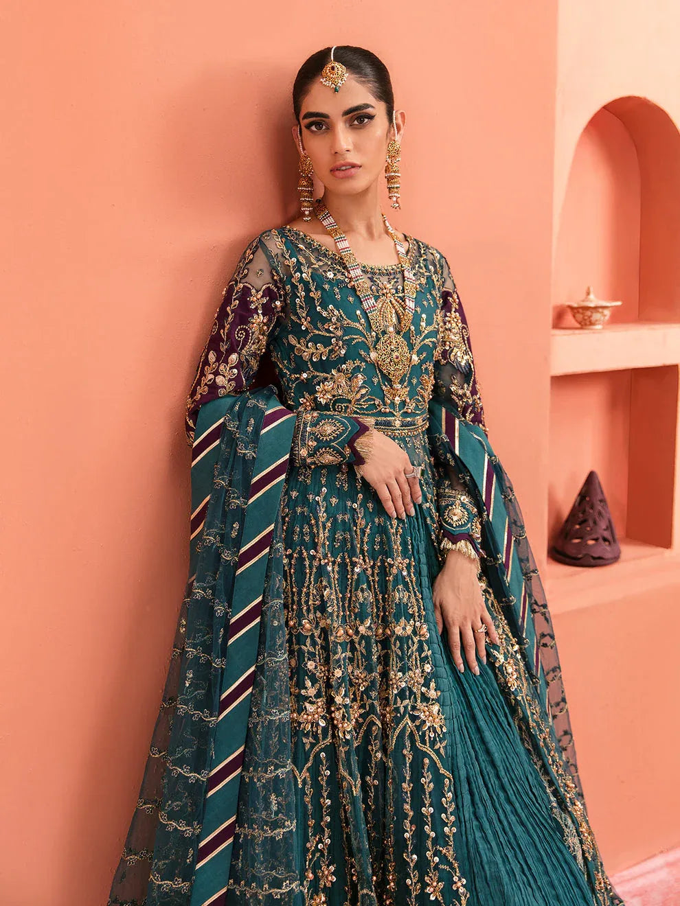 Gulaal | Wedding Formals | AYZEL GL-WS-22V1-27 (PISHWAS AND LEHNGA) - Rang-e-Khaas