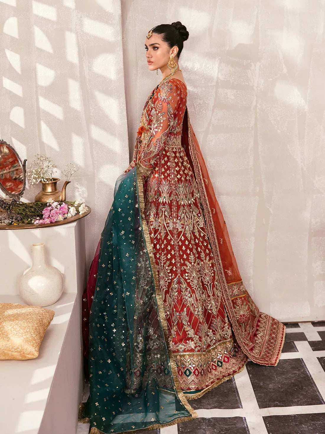 Gulaal | Wedding Formals | ZAIRA GL-WS-22V1-30 (RUST ANGRAKHA) - Rang-e-Khaas