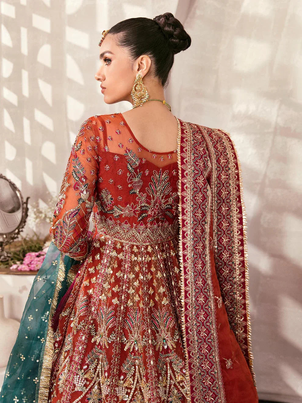 Gulaal | Wedding Formals | ZAIRA GL-WS-22V1-30 (RUST ANGRAKHA) - Rang-e-Khaas
